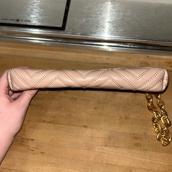 Tory Burch Fleming Crossbody Soft Leather Bag/Clutch in New Mink color - Picture 4 of 12